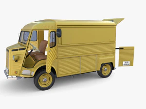 Generic 40s Van with interior 3D Model