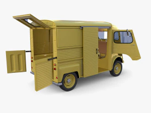 Generic 40s Van with interior 3D Model