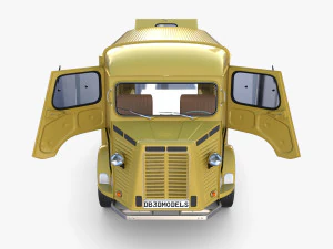 Generic 40s Van with interior 3D Model