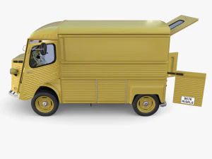 Generic 40s Van with interior 3D Model