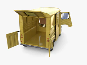 Generic 40s Van with interior 3D Model