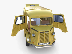 Generic 40s Van with interior 3D Model