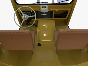 Generic 40s Van with interior 3D Model