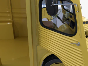 Generic 40s Van with interior 3D Model