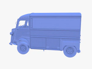 Generic 40s Van with interior 3D Model