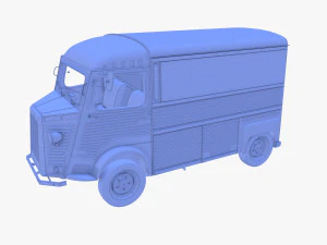 Generic 40s Van with interior 3D Model