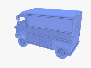 Generic 40s Van with interior 3D Model