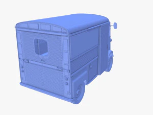 Generic 40s Van with interior 3D Model