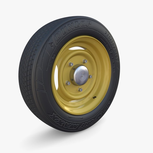Generic 40s Van Wheel 3D Модель .c4d .max .obj .3ds .fbx .stl .blend