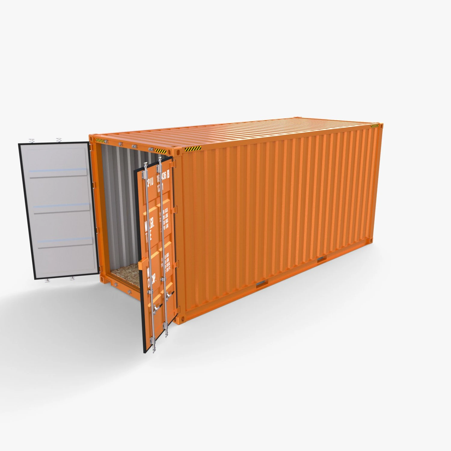 20ft Shipping Container High Cube 3D Model .c4d .max .obj .3ds .fbx .stl .blend 