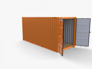 20ft Shipping Container High Cube 3D Model