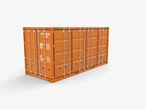 20ft Shipping Container Side Open High Cube Modelo 3D