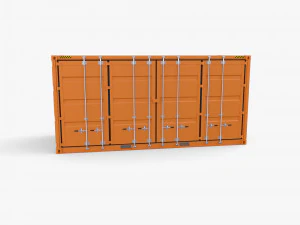 20ft Shipping Container Side Open High Cube 3D Model
