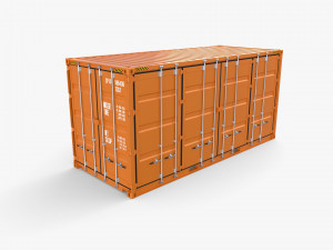 20ft Shipping Container Side Open High Cube Modelo 3D
