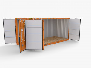 20ft Shipping Container Side Open High Cube Modelo 3D