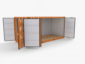 20ft Shipping Container Side Open High Cube 3D Model