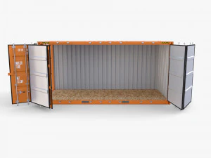 20ft Shipping Container Side Open High Cube 3D Model