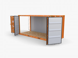 20ft Shipping Container Side Open High Cube Modelo 3D
