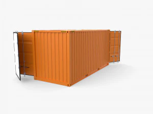 20ft Shipping Container Side Open High Cube 3D Model