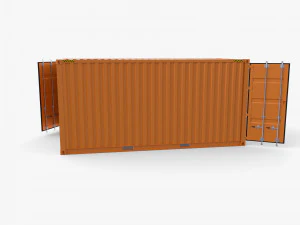 20ft Shipping Container Side Open High Cube 3D Model