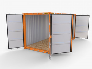 20ft Shipping Container Side Open High Cube Modelo 3D