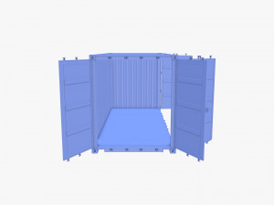 20ft Shipping Container Side Open High Cube Modelo 3D