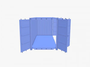 20ft Shipping Container Side Open High Cube 3D Model