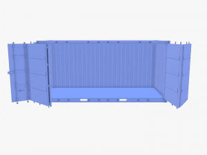20ft Shipping Container Side Open High Cube 3D Model