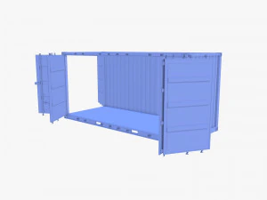 20ft Shipping Container Side Open High Cube 3D Model