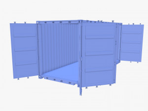 20ft Shipping Container Side Open High Cube Modelo 3D