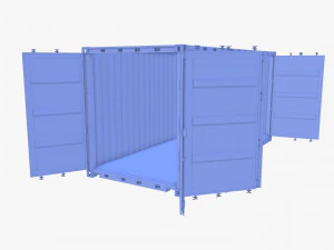 20ft Shipping Container Side Open High Cube 3D Model