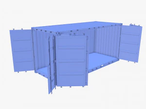 20ft Shipping Container Side Open High Cube 3D Model