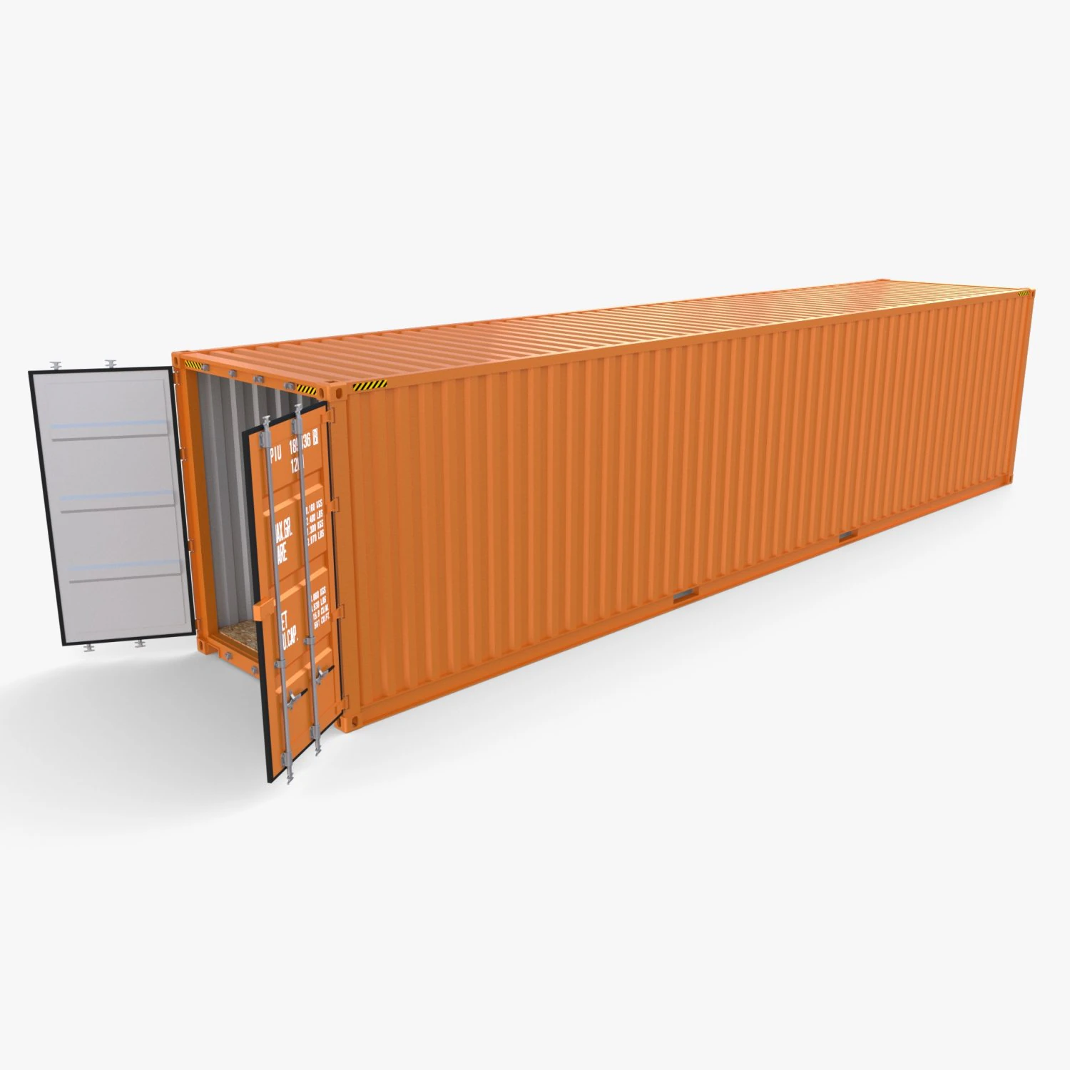 40ft Shipping Container High Cube 3D Model .c4d .max .obj .3ds .fbx .stl .blend