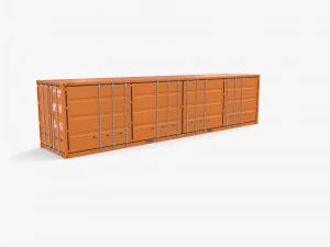 40ft Shipping Container Side Open High Cube 3D Model
