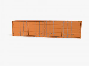 40ft Shipping Container Side Open High Cube 3D Model