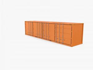 40ft Shipping Container Side Open High Cube 3D Model
