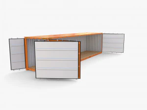40ft Shipping Container Side Open High Cube 3D Model
