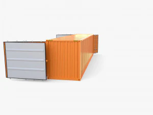 40ft Shipping Container Side Open High Cube 3D Model