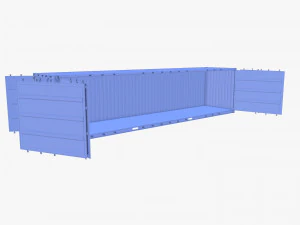 40ft Shipping Container Side Open High Cube 3D Model