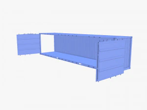 40ft Shipping Container Side Open High Cube 3D Model