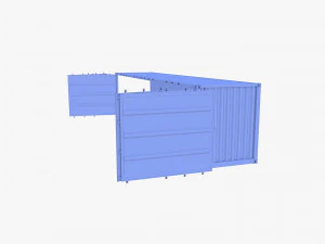 40ft Shipping Container Side Open High Cube 3D Model