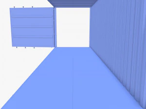 40ft Shipping Container Side Open High Cube 3D Model
