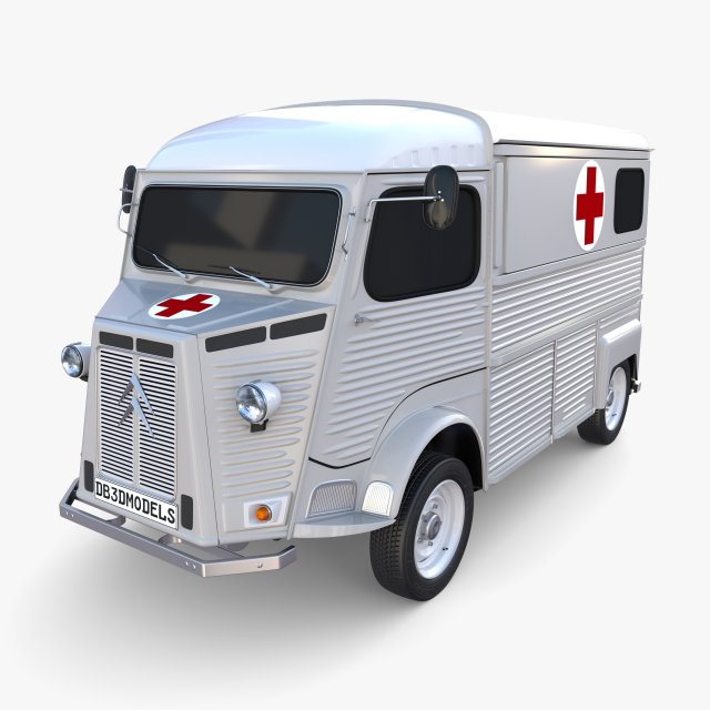 Citroen HY Ambulance Model 3D .c4d .max .obj .3ds .fbx .stl .blend 