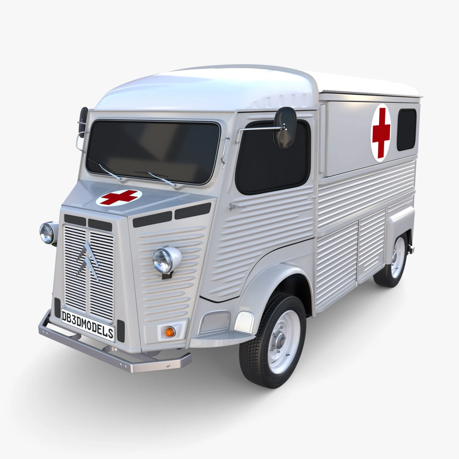 Citroen HY Ambulance 3D Model .c4d .max .obj .3ds .fbx .stl .blend