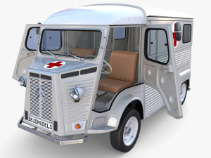 Citroen HY Ambulance with interior Modelo 3D