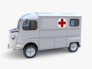 Citroen HY Ambulance with interior 3D Model