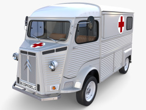 Citroen HY Ambulance with interior 3D Model