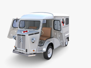 Citroen HY Ambulance with interior 3D Model