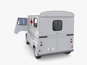 Citroen HY Ambulance with interior 3D Model