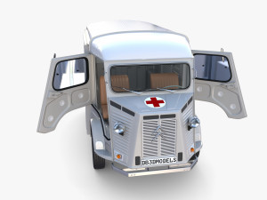 Citroen HY Ambulance with interior 3D Model